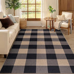 Tangsoo Checkered Easy Jute Rug, 3x5 Washable Area Rug by Tangsoo