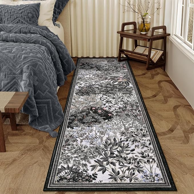 GarveeHome Forest Runner Rug, Botanical Low Pile Non Slip Stain Resistance - Image 8