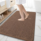 OLANLY Large Bathroom Rugs 59x35, Extra Soft Absorbent Chenille Bath Rugs by OLANLY