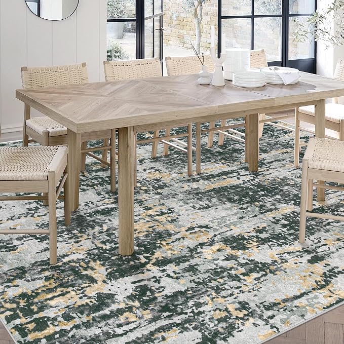 Area Rugs 5x7 Living Room: Washable Rug Modern Abstract Rugs Soft Non Slip - Image 4