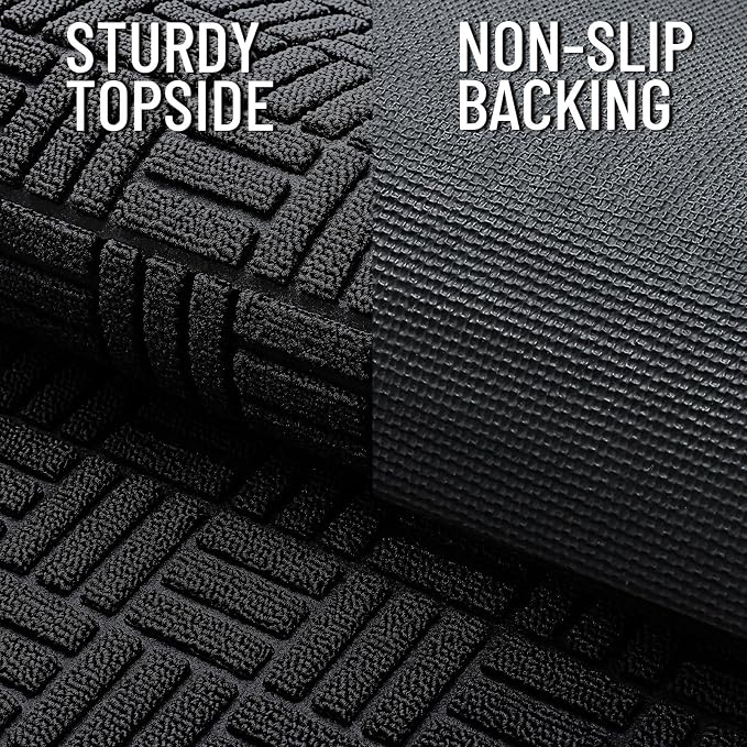 OLANLY Front Door Mat Outside Entrance 59x34, Heavy Duty Sturdy Natural Rubber - Image 4
