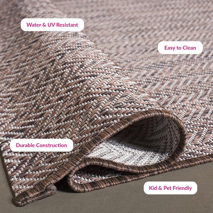 SAFAVIEH Outdoor Square Rug 5'3" - Image 3