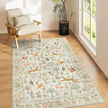 DUKINO 4x6 Rug, Washable Animal Area Rug by DUKINO