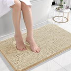 OLANLY Small Bathroom Rugs 24x16, Extra Soft Absorbent Chenille Bath Rugs by OLANLY