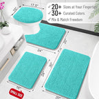 OLANLY Small Bathroom Rugs 24x16, Extra Soft Absorbent Chenille Bath Rugs - Image 2