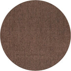 CAMILSON Easy Jute Round Rug 4ft Indoor Outdoor Brown Color Fiber Area Rugs - Image 2
