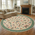Mushroom Insect 8ft Round Rug Washable Non-Slip Soft Ultra-Thin Large Boho by ROYHOME