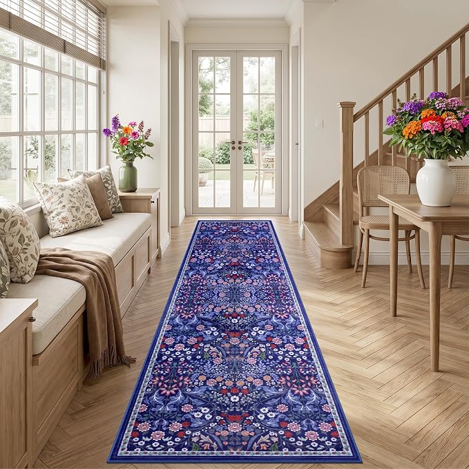 Runner Rug for Entryway: 2.6x14 Kitchen Rugs Non Slip Washable Ultra-Thin Soft - Image 3