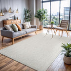 CAMILSON Easy Jute Rug 10x14, Indoor Outdoor Off-White Color Fiber Area Rugs - Image 6