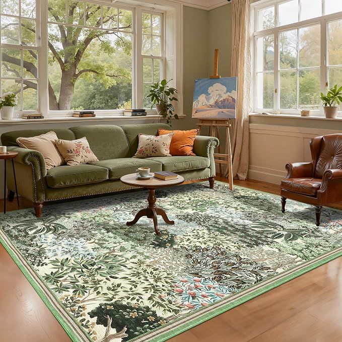 GarveeHome Forest Rug 9x12 Washable Area Rugs - Image 3