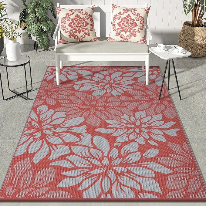 GENIMO Outdoor Rug Waterproof for Patio Decor, Large Area Rugs Mats for RV by GENIMO
