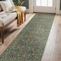 GENIMO Floral Washable Runner Rug 2’6” x 8’, Non-Slip Long Hallway Carpet by GENIMO