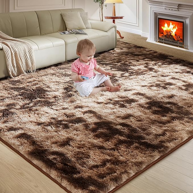 Ultra Soft Rug for Living Room, 3X5 Fluffy Shag Area Rug for Bedroom, Modern - Image 9