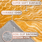 Washable 3x5 Sun Area Rug for Living Room, Retro Brown Sun Modern Boho Large - Image 3