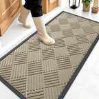 OLANLY Front Door Mat Outside Entrance 47x23, Heavy Duty Sturdy Natural Rubber by OLANLY