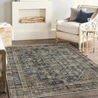 CHAMPLANT Washable Area Rug 4'x6' Vintage Traditional Floor Cover Foldable Thin - Image 2