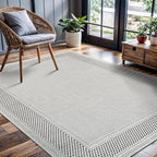 CAMILSON Easy Jute Rug 5x7, Indoor Outdoor Off-White Color Fiber Area Rugs - Image 4