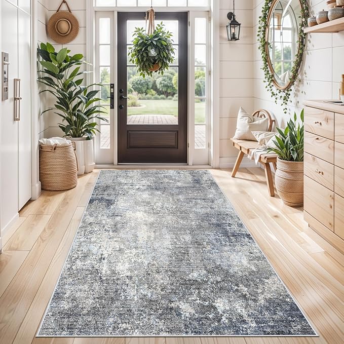 4x5 Washable Entryway Rug – Non-Slip Modern Abstract Indoor Area Rug - Image 3