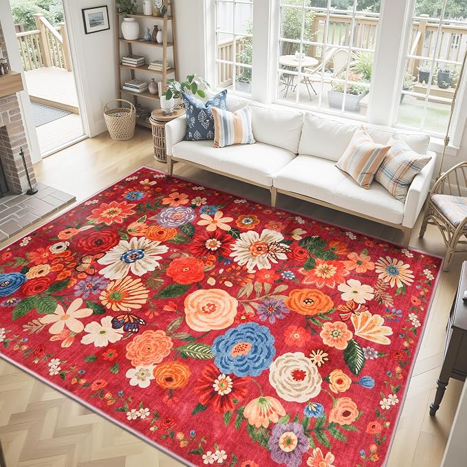 Washable Area Rug 8x10, Large Soft Rugs by WelcometoBabovid