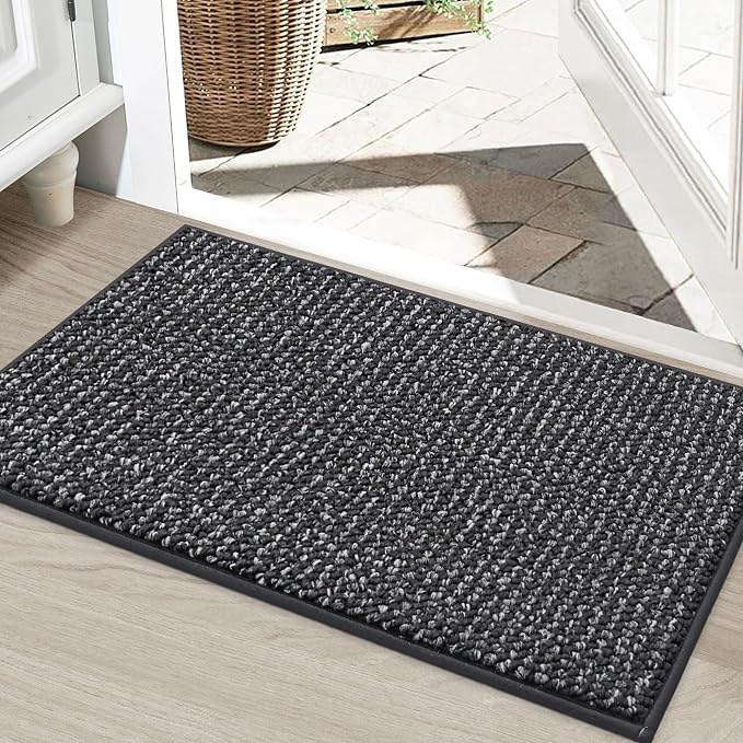 BEQHAUSE Dirt Trapper Door Mat 24" x 36", Non-Slip Washable Doormats Entrance by BEQHAUSE
