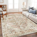 CHAMPLANT Washable Area Rug 4'x6' Vintage Traditional Floor Cover Foldable Thin by CHAMPLANT