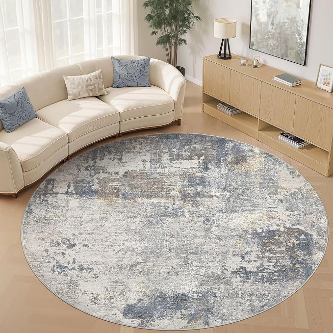 UERMEI 10ft Round Area Rug Living Room Rugs by UERMEI