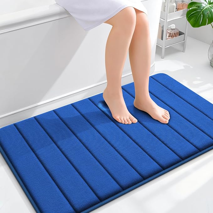 OLANLY Memory Foam Bath Mat 40x24, Super Soft Absorbent Bathroom Rugs, Quick Dry by OLANLY