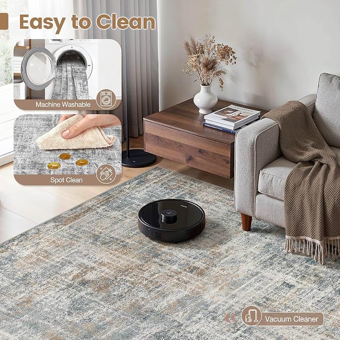cotiled Washable 6x9 Area Rug for Living Room - Image 2