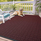 OLANLY Front Door Mat Outside Entrance 71x47, Heavy Duty Sturdy Natural Rubber by OLANLY