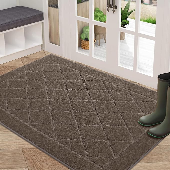 BEQHAUSE Dirt Trapper Door Mat 32" x 48", Doormat Non-Slip Entryway Rugs by BEQHAUSE