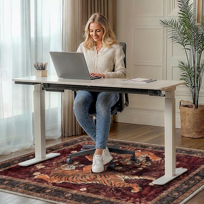 36"x60" Office Chair Mat for Hardwood Tile Floor, Under Desk Carpet Protector - Image 2