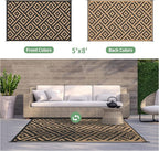 GENIMO 5'x8'Outdoor Rug Waterproof, Reversible Mats, Area Rug, Plastic Outside - Image 4
