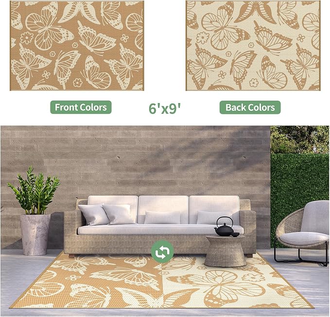 GENIMO Outdoor Rug 6' x 9' Waterproof - Image 2