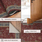 Large Burgundy 3x12 Long Runner Rug - Image 5