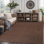 CAMILSON Easy Jute Rug 8x10, Indoor Outdoor Brown Color Fiber Area Rugs - Image 9