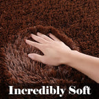 ONASAR Brown 6x9 Area Rugs for Living Room Bedroom, Large Fluffy Bedside Throw - Image 2