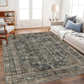 CHAMPLANT Washable Area Rug 3'x5' Vintage Traditional Floor Cover Foldable Thin by CHAMPLANT