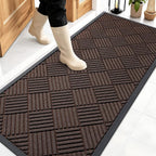 OLANLY Front Door Mat Outside Entrance 59x23, Heavy Duty Sturdy Natural Rubber by OLANLY