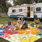 GENIMO Indoor Outdoor Area Rug 10'x14', Machine Washable Rugs - Image 3