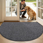 BEQHAUSE Dirt Trapper Door Mat 36" x 60" Half Circle Non Slip Washable Doormats - Image 2