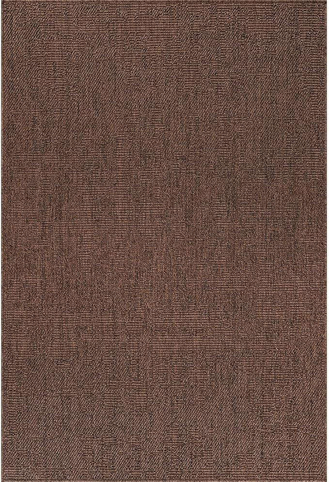 CAMILSON Easy Jute Rug 8x10, Indoor Outdoor Brown Color Fiber Area Rugs - Image 3