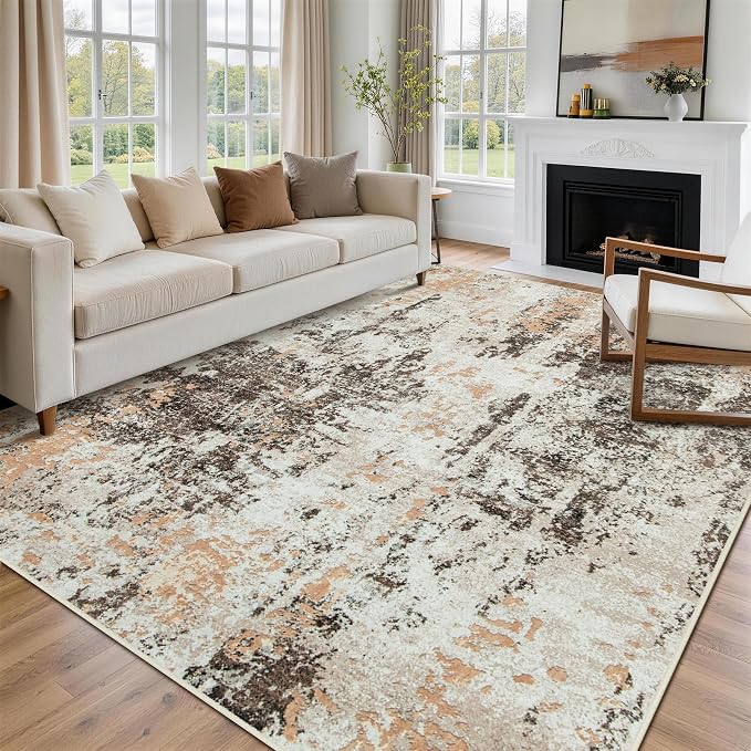 9x12 Area Rugs for Living Room Rug Washable: Abstract Large Rug for Dining Room - Image 9
