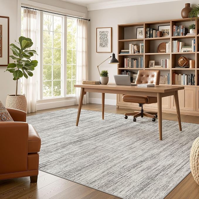 Nakagishi 10X12 Area Rugs Living Room: Washable Large Vintage Rug Neutral - Image 5