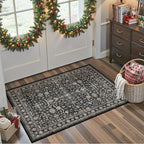 Dark Grey Washable 2x3 Entry Rug, Washable Small Rugs - Image 3