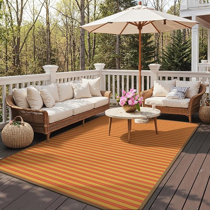 GENIMO Outdoor Rug for Patio Clearance, Lightweight Waterproof RV Camping Mat - Image 2