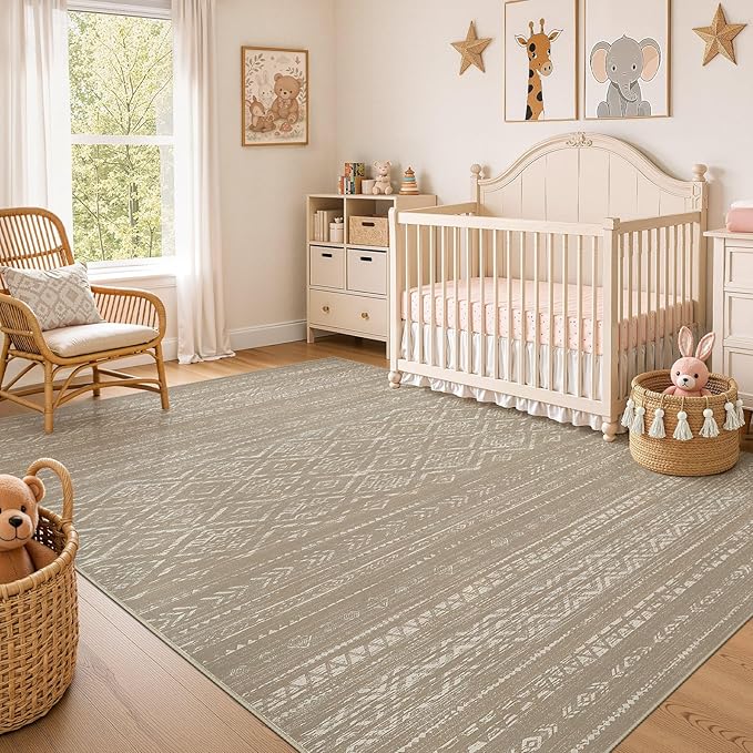 Nakagishi Area Rug Living Room Rugs: 5x7 Large Soft Machine Washable Boho - Image 7