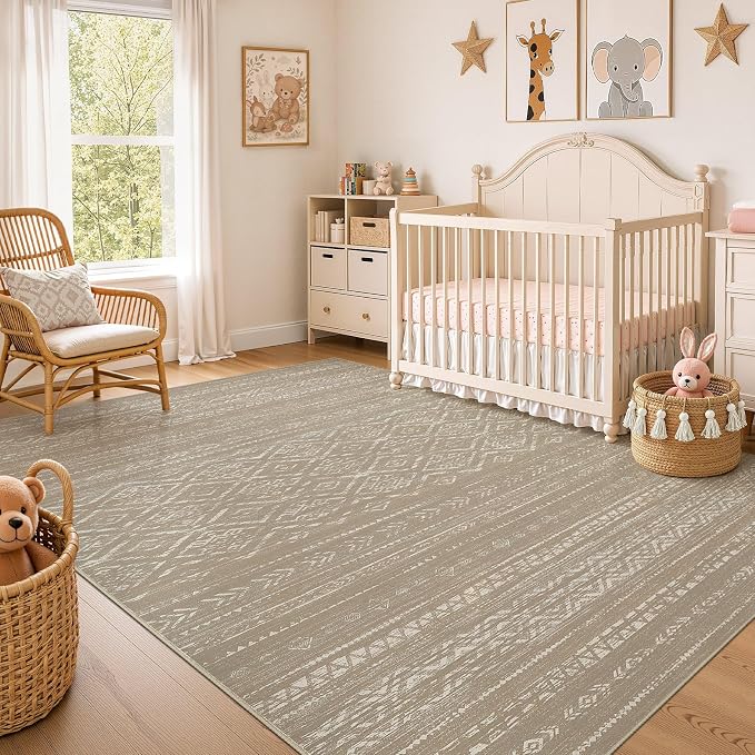 Nakagishi Area Rug Living Room Rugs: 9x12 Large Soft Machine Washable Boho - Image 7