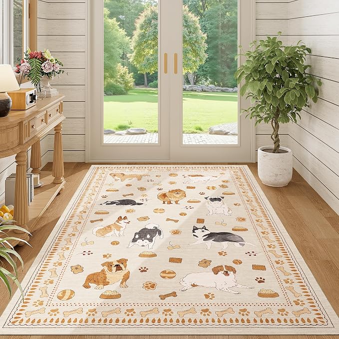 DUKINO 4x6 Area Rug, Non Slip Washable Rug - Image 6