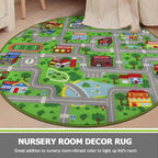 Capslpad Green Car Road Kid Rug Carpet Playmat - Image 5