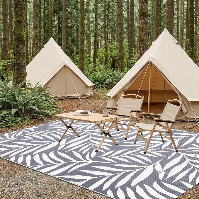 Smiry Outdoor Rug 5x8 ft, Waterproof Reversible Plastic Straw Rugs, Outdoor - Image 7